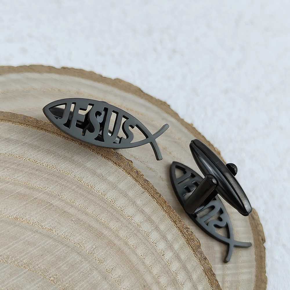 New fish cufflinks fashionable metal shirt cufflinks retro style set accessories suitable for dinner parties W250111