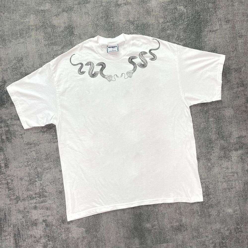 Summer design sense, personality, cool trendy short sleeved collar, printed men's and women's T-shirts, versatile street casual tops