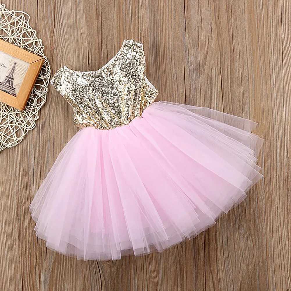 Baby Girls Christmas glitter Tutu dress sleeveless childrens princess birthday dress size 3 months -4 years W250111