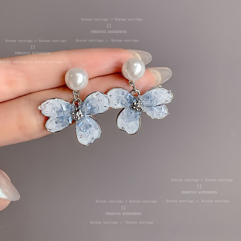 Moissanite Stud Earrings Have a certificate s925 Four Leaf Clover Earring Lab Dia Sterg Sier Wedding Party Jewelry Gift