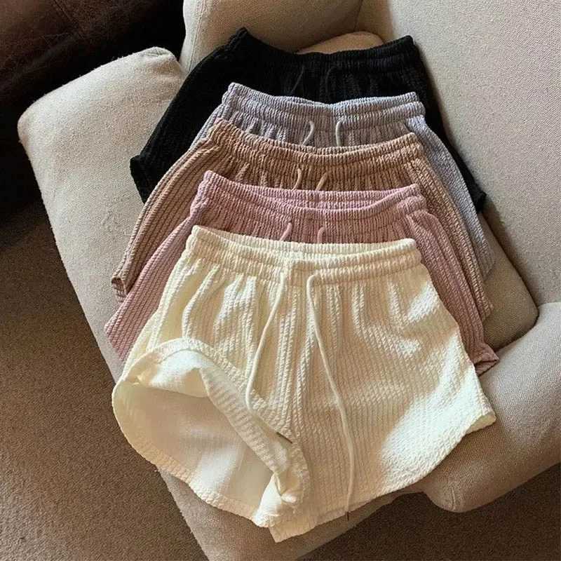 Women Shorts Black Shorts Casual Elastics Pocket Loose Summer Ladies Clothing High Waist Yoga Pant Trunks Household High QualityXJ250111