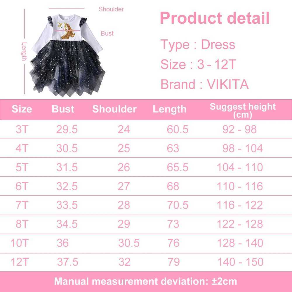 Vegeta childrens unicorn sequin application dress girls flash sleeves autumn spring patch work shiny irregular Tutu princess dress W250111