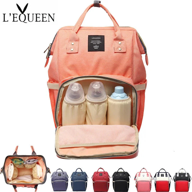 Lequeen Mummy Maternity Diaper Bag Backpack Nappy Bag Large Capacity Stroller Bag Travel Diaper Backpack for Baby Care 250106