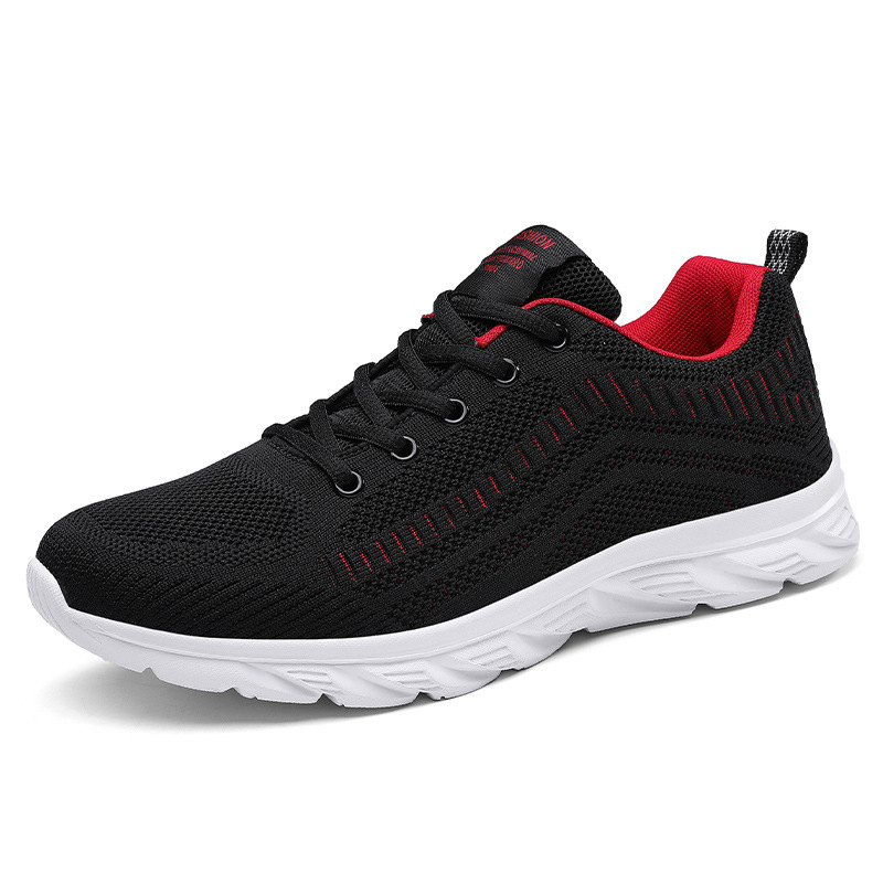 Men Shoes Black Mesh Sneakers Big Size Lightweight Breathable Fashion Casual Sport Running Shoes