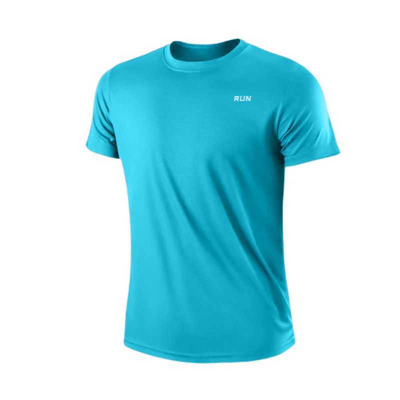 Mens ice silk fitness Golf shirt quick drying fitness gym T-shirt breathable sports running shirt sportswear W250111