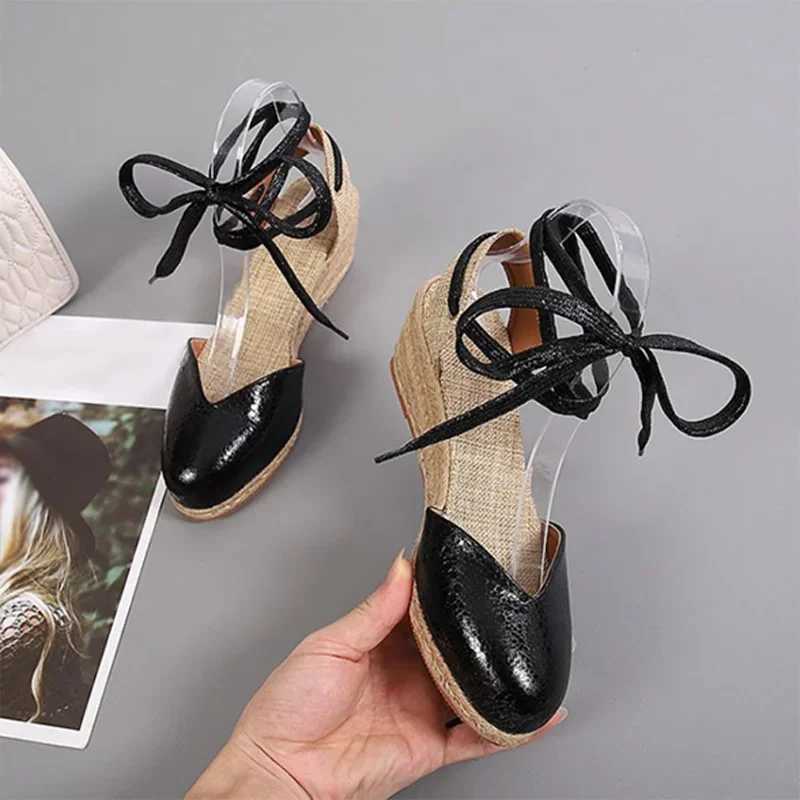 New Arrival Womens Wedge Sandals Ankle Shoulder Straps Womens Espadrillles Narrowband Closed Toes Womens Summer Shoes Womens Platform Sandals New Shoe