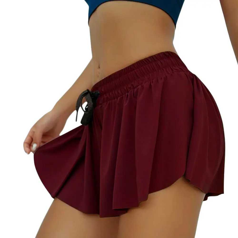 Leisure Sports Anti-glare Fake Two-piece Slimming Sports Gym Nude Yoga Breathable Shorts Trend BreathableXJ250111