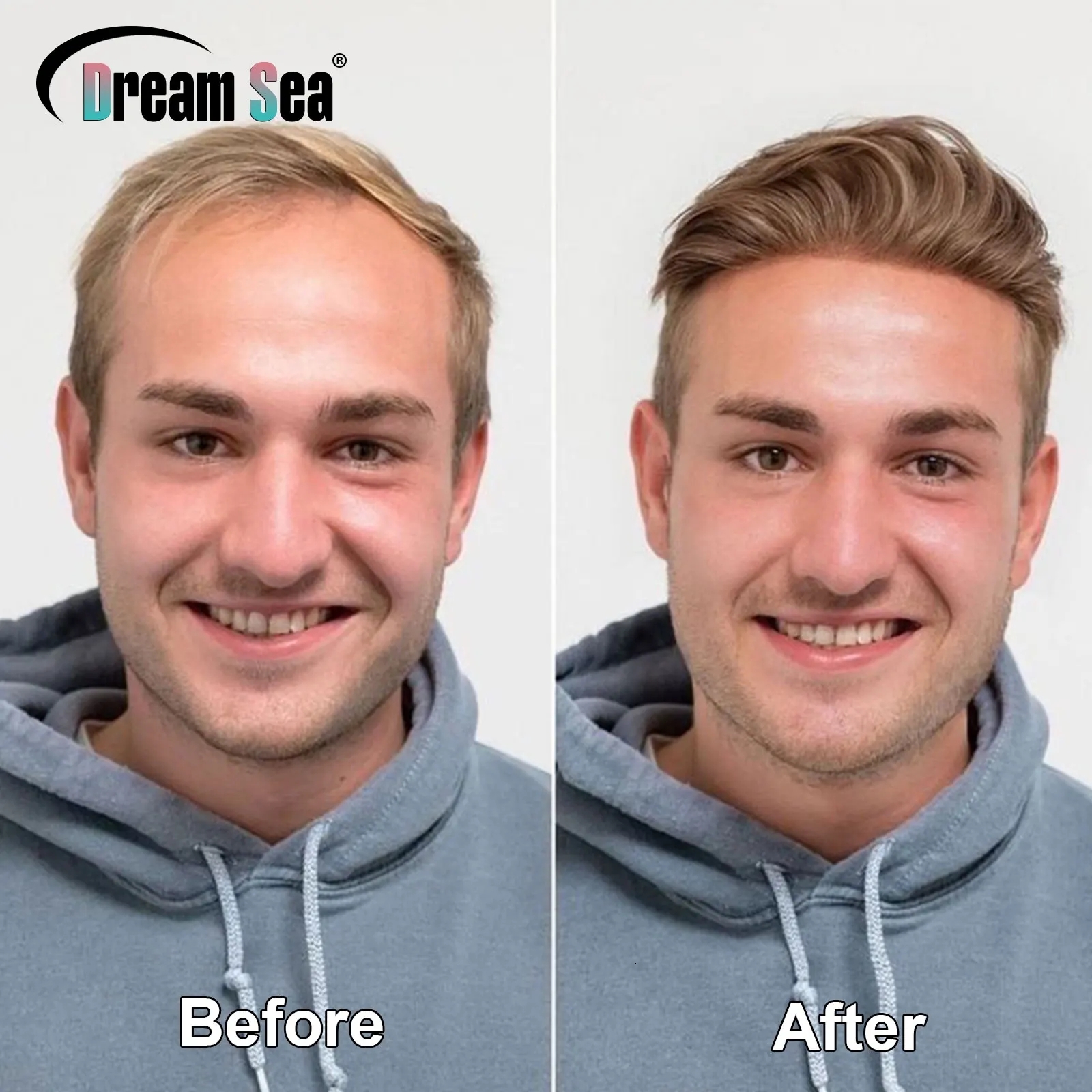 0.06Mm Brown Straight Man Toupee V Style Frontal Haire For Men 15Cm Human Hair Ultra Thin Skin PU Men's Capillary Prosthesis