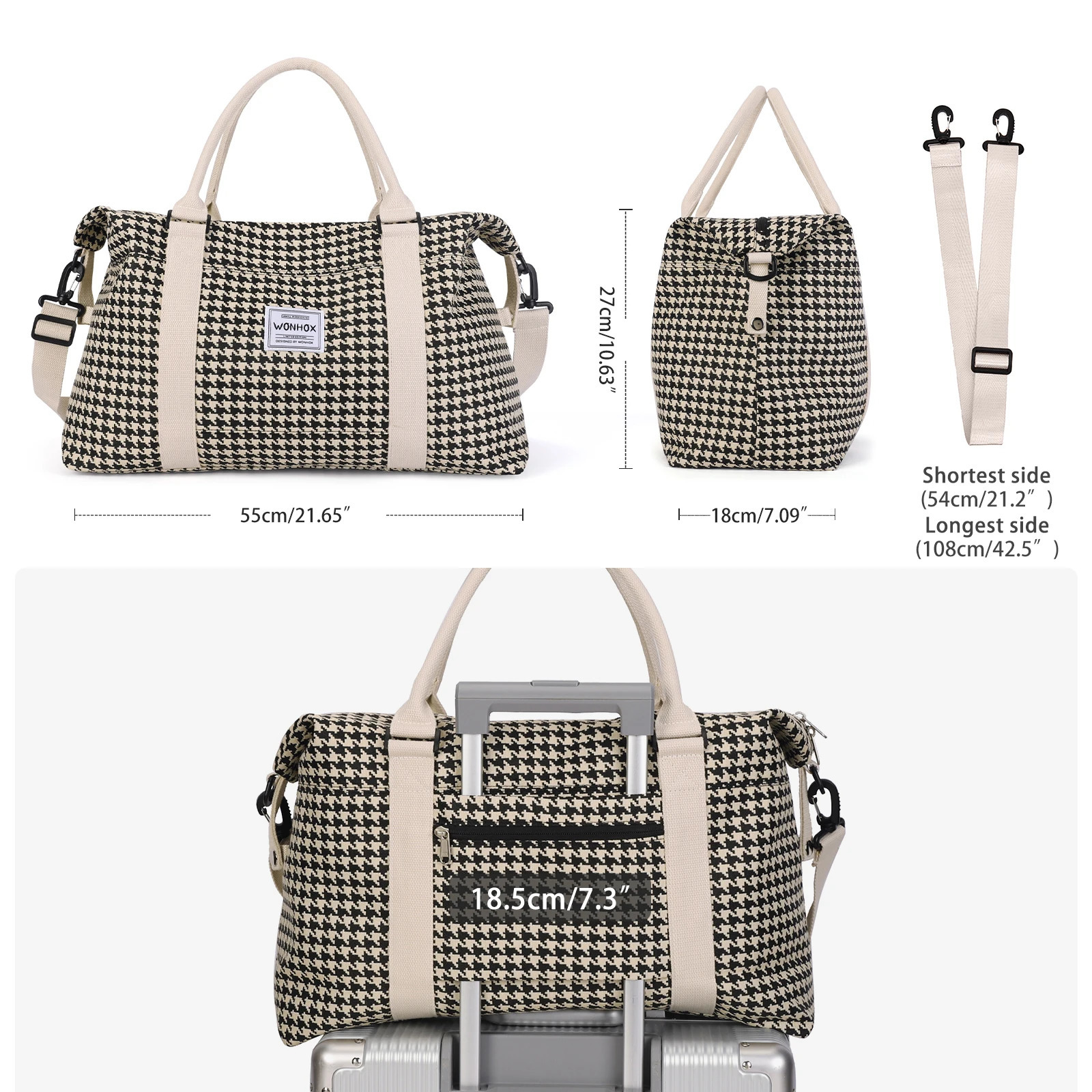 Travel BagWaterproof Duffel Gym Tote Bag with Crossbody BagWeekender Carry On Overnight Bags for Women Duffel Hospital Bag 250106