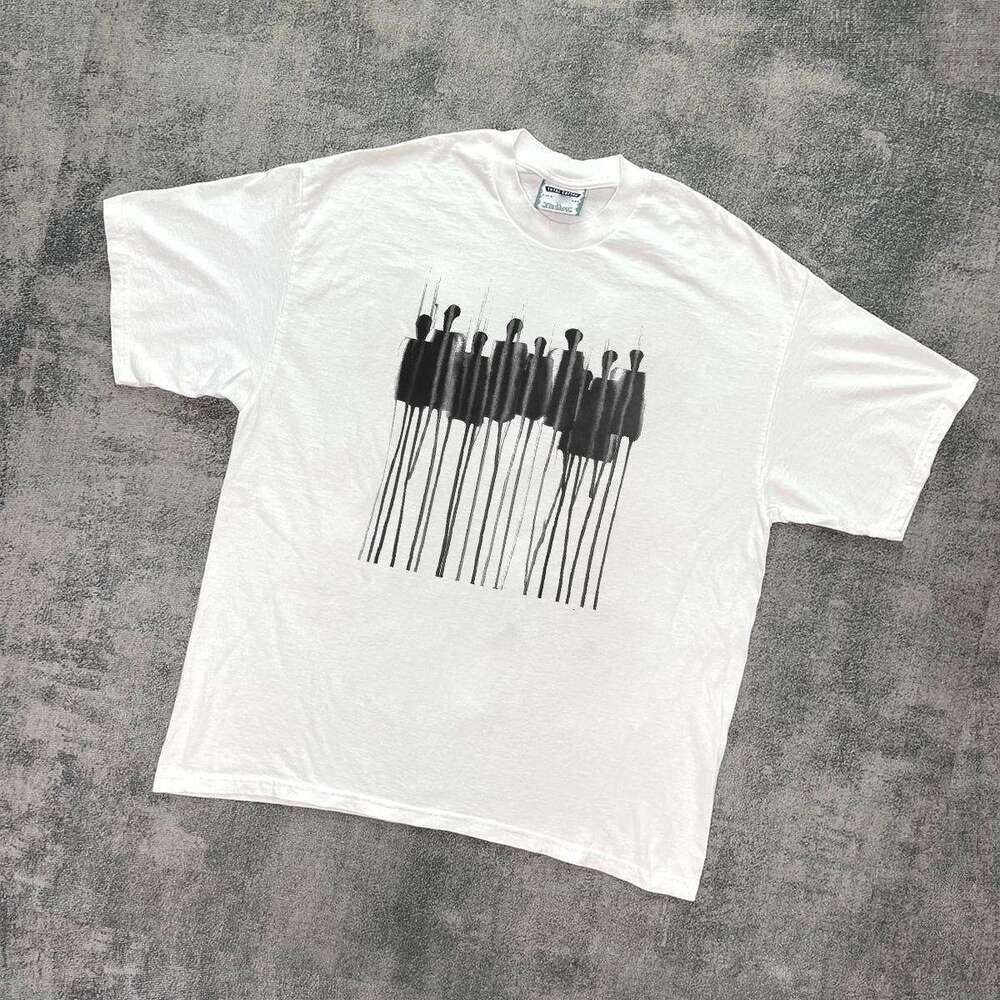 Inspiration: Summer off shoulder Japanese style personalized trend round neck printed short sleeved high school student basic T-shirt