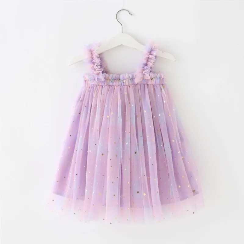Fashionable baby girl princess with Tutu dress baby toddler sparkling chiffon Vestido birthday party Pageant baby clothing 1-7Y W250111