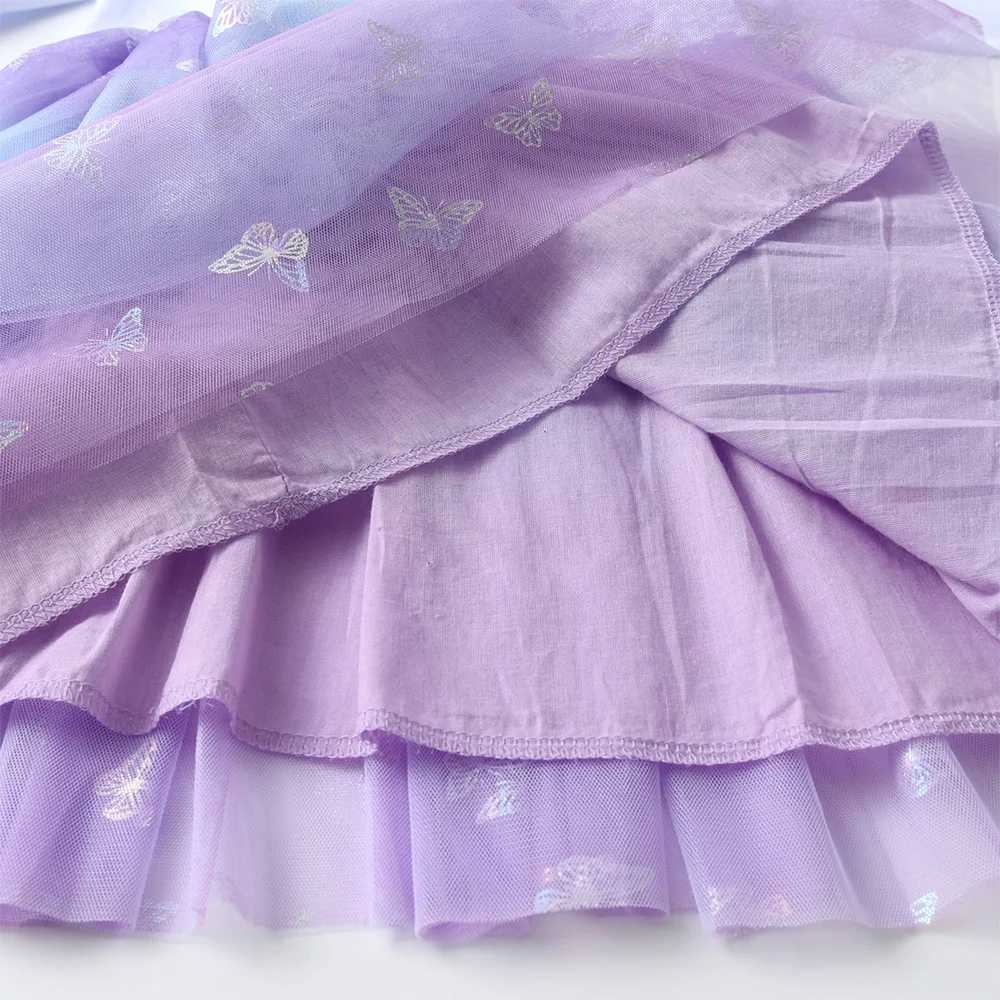 Vikita childrens butterfly dress girl flame sleeve autumn spring colorful dress girl princess Par casual dress childrens clothing W250111
