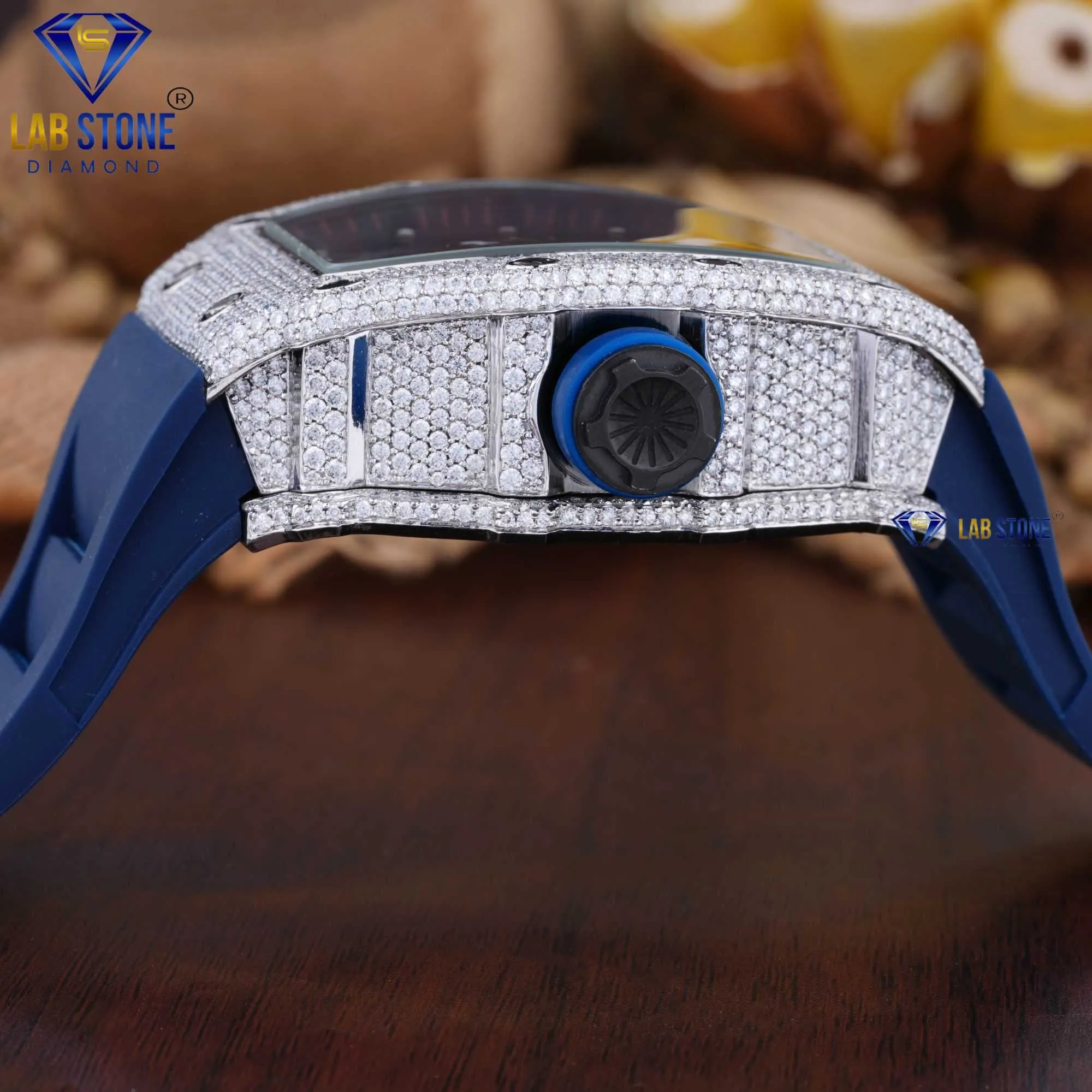 Other Clocks home Custom VVS Moissanite Mechanical Watch Pass Diamond Tester Iced Out Luxury Fine Jewelry