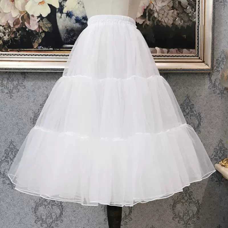 Lolita Skirt Support Yarn Skirt Long Daily Violence Soft Yarn Boneless Extension Petticoat Lolita Skirt Poncho Skirt W250111