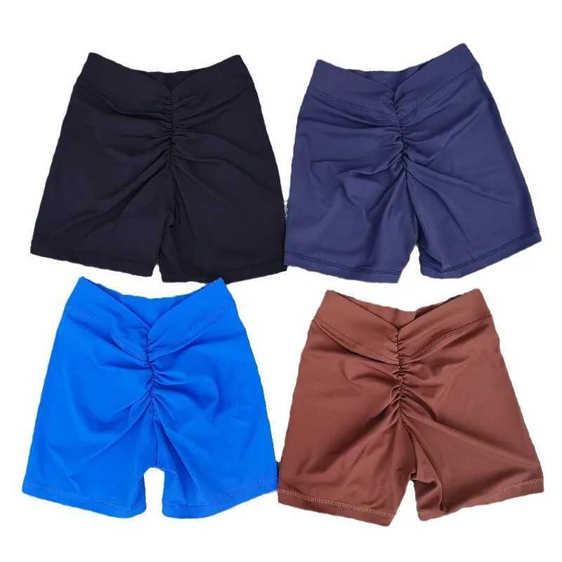 Sexy V-Back Shorts High Waisted Hip Lifting Yoga Shorts Womens Nylon Tight Fitting Shorts Training Sports Fitness PantsXJ250111