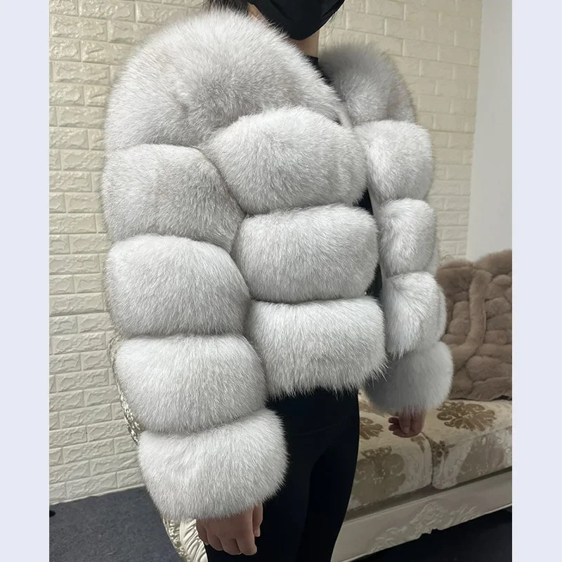 MAOMAOKONG 2024 Natural Real Fur Coat Women Winter Long Sleeve Raccoon Jackets Thick Top Female Furry Vest 250107