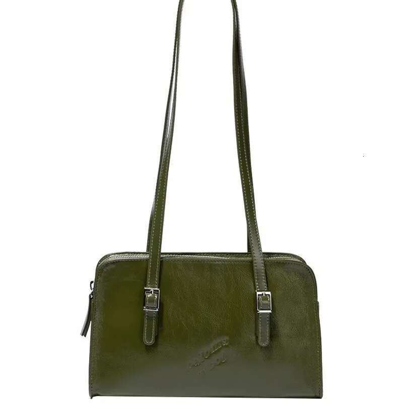 Single Shoulder Bag Handbags For Women Oil Wax Leather Underarm Large Capacity High-Quality Messenger Versatile Crossbody