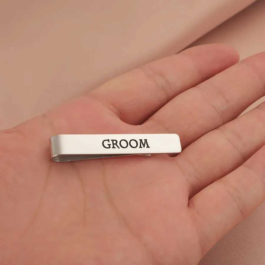 1 piece of 304 stainless steel tie clip for the best groom and bride father for men W250111