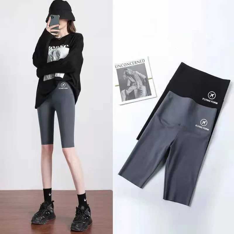High-waisted Bottoming Trousers Female External Wear Hip Lifting Tight High Elasticity Yoga Trousers Five-minute Shorts WomenXJ250111