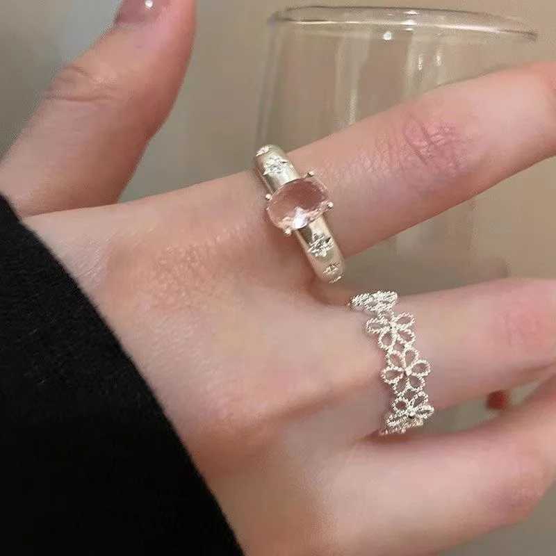 Korean Style Simple Ribbon Bowknot Ring for Womens Fashion Personalized Open Index Sweet Bow Finger Ring Y2K Jewelry Gift PartyXJ250110