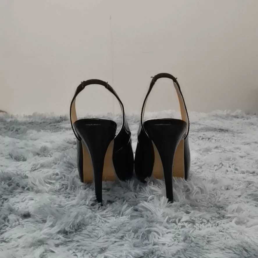 New Arrival Womens Pump Fashion 12cm Sexy Open Thin Boots Patent Leather Platform High Heels Gladiator Party Dress Wedding Shoes T250110