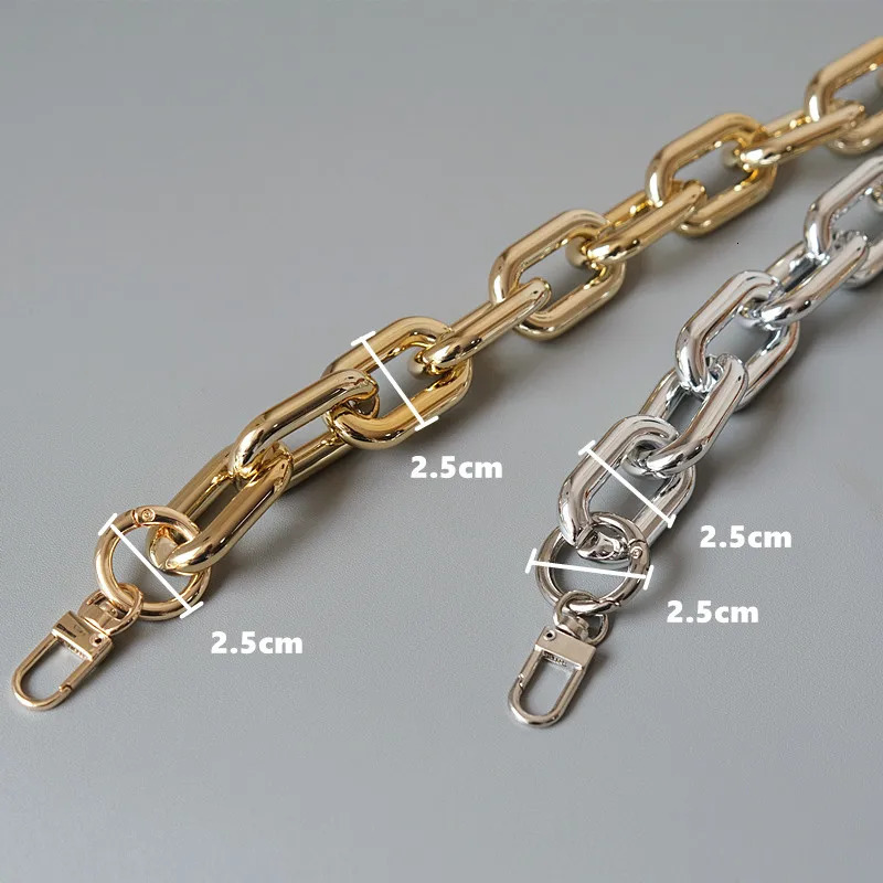 Fashion Womens Bag Accessories Removable Parts Replacement Chain Pure Gold Silver Acrylic Shoulder Strap Womens Handle Chain 250109