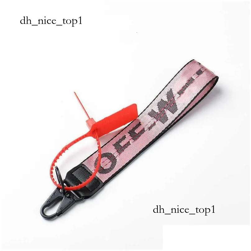 2025 hot sales off whiteKeyChain Lanyards Fashion Chain Off White Luxury white Keychain Transparent Rubber Jelly Letter Print Keychains Men Women Canvas Camera 646