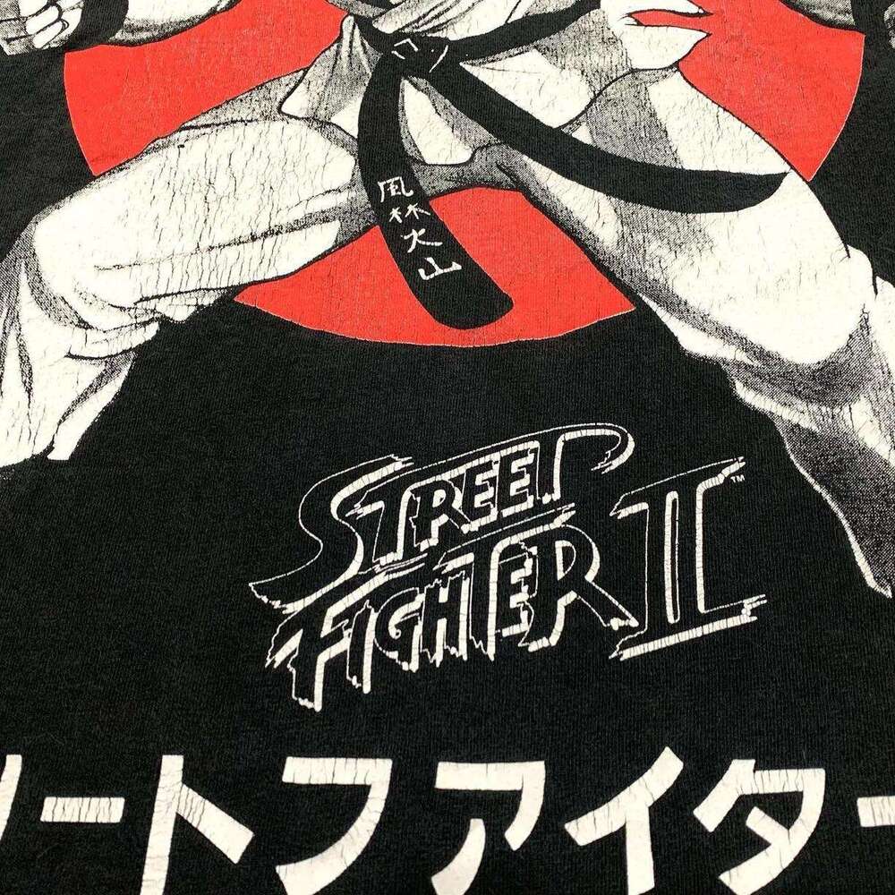 Street Fighter Creative Anime Cartoon Top Half Sleeve Trendy Tee