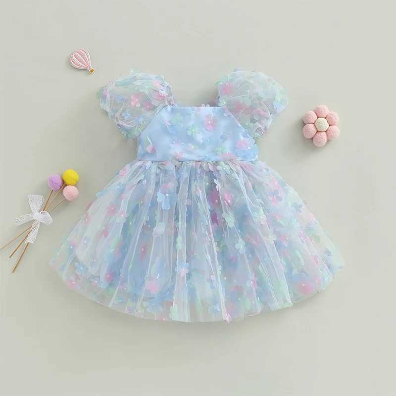 Preschool girl birthday dress princess dress 3D butterfly chiffon dress fairy role-playing Par Tutu dress W250111