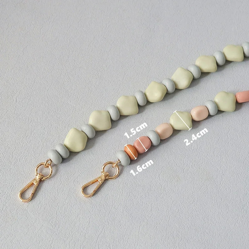 womens bag accessories retro amber acrylic resin bead accessories handmade wristband womens bag handle chain 250109