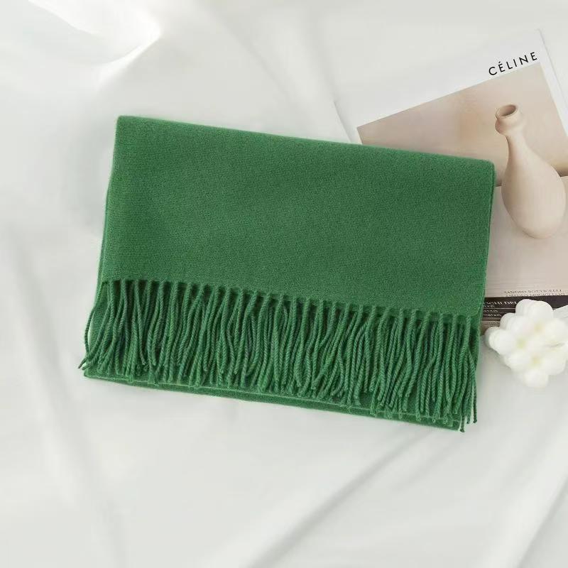 T077 autumn and winter Korean style ladies all-match cashmere scarf solid color warm neck shawl