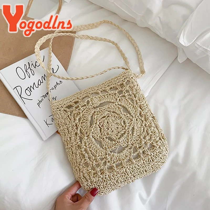 Straw Bag Bohemian Beach Women Crochet Crossbody Ultralight Shoulder Small Bolsos Feminina 250107