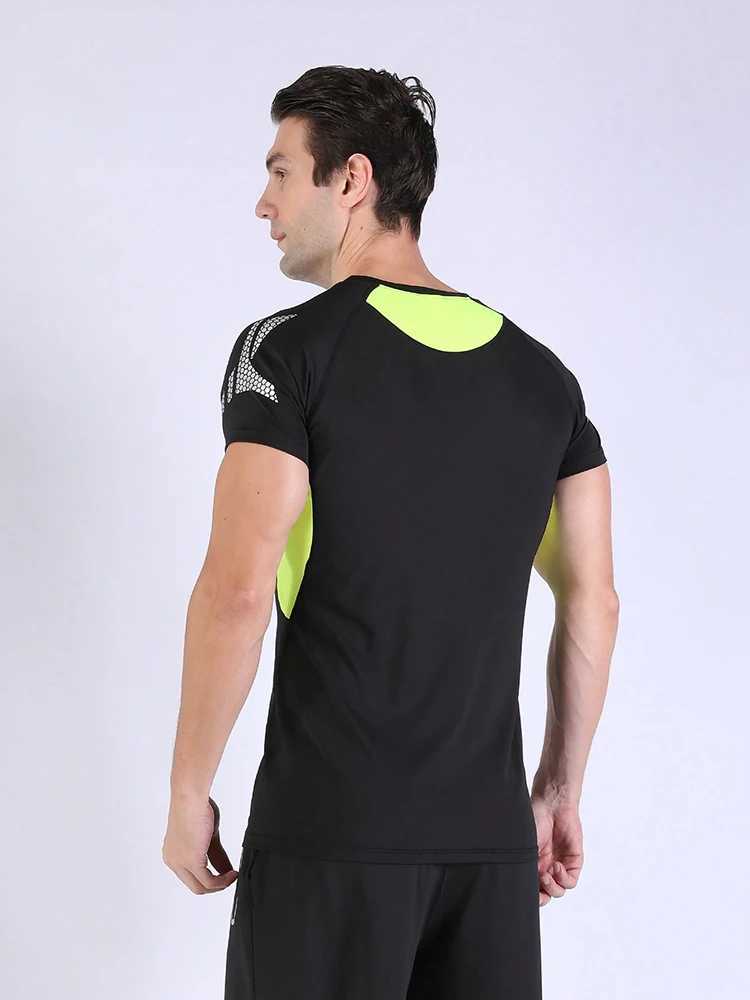 Green Edge Summer Mens High Elasticity Short SLeep Tight and Fast Drying Top Sports Fitness Clothing Running W250111