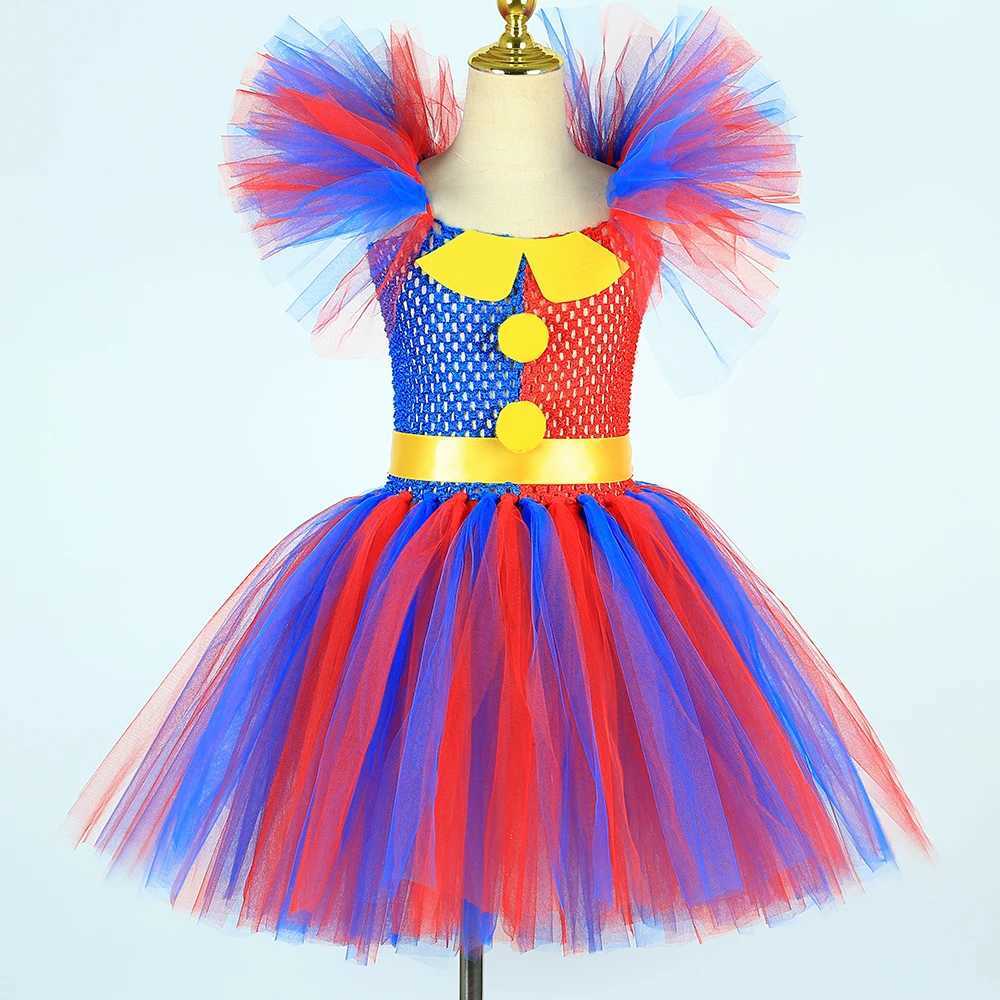 Pomni costumes childrens Tutu costumes amazing digital circus clown role-playing costumes girls Halloween party costumes W250111
