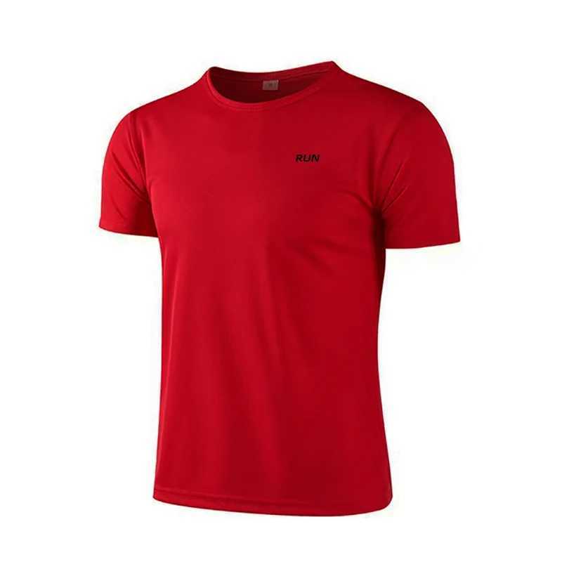Mens quick drying short sleeved gym running moisturizing round neck T-shirt lightweight training gym sweatshirt top W250111
