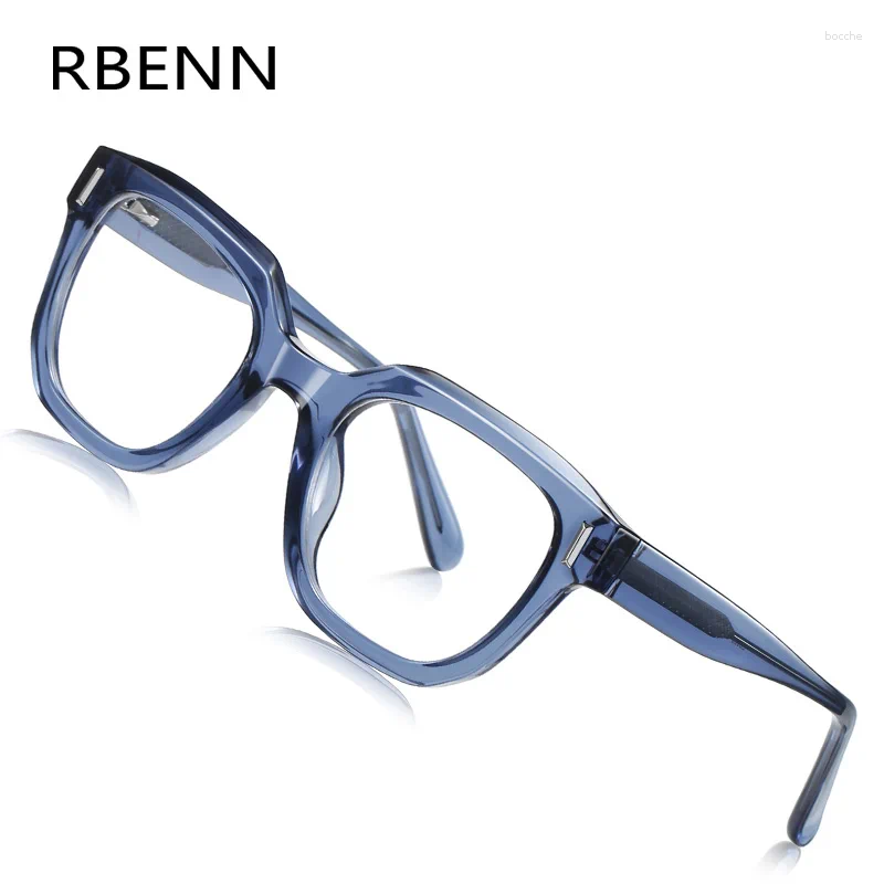 Sunglasses RBENN 2025 Design Men's Anti Blue Light Reading Glasses Women TR90 Acetate Optical Frame Pochromic Readers 1.50 1.75 2.0