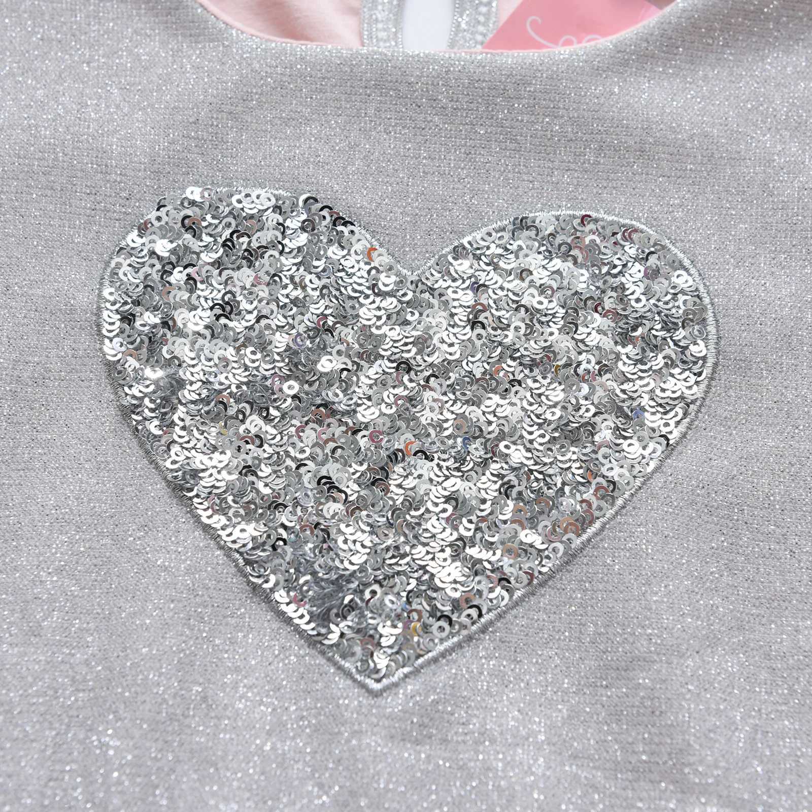 VIKITA childrens heart-shaped design sequin dress childrens long sleeved autumn princess mesh chiffon elegant dress 3-12 years W250111
