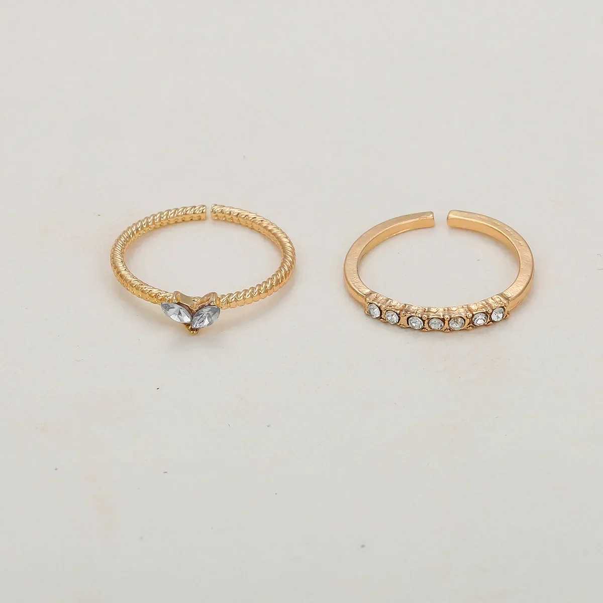 Luxury Zircon Heart Rings for Women Opening Adjustable Weave Rhinestone Ring Engagement Wedding Jewelry Fashion Girlfriend GiftsXJ250110