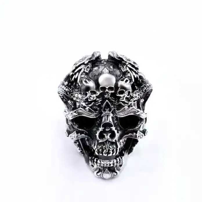 Best Sellers! Rock Gothic Skull Head Ring Male GiftXJ250110