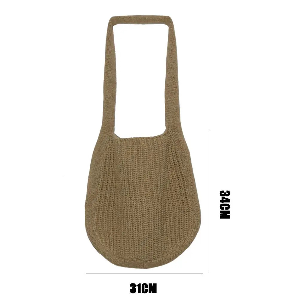 Fashion Women Hollow Woven Shoulder Bags Large Capacity Crochet Hobo Bag Knitting Handbags Female Tote Shopping 250107
