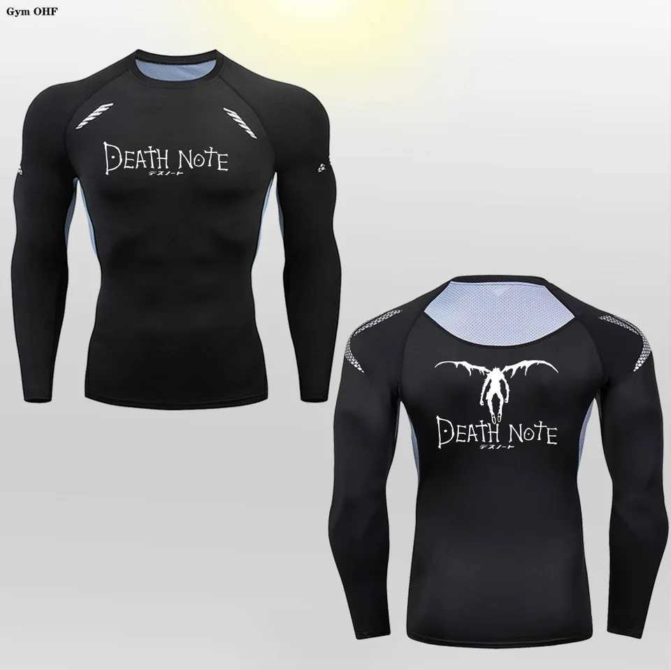 2024 mens compression long sleeved black gym exercise T-shirt quick drying breathable T-shirt fitness training track top S-3XL W250111
