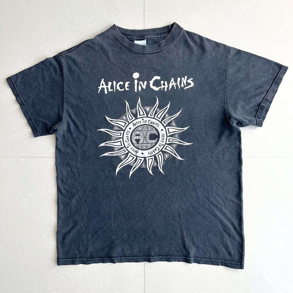 Niche Instagram Trendy Round Neck In Chains Alice Prisoner Printed Short Sleeves