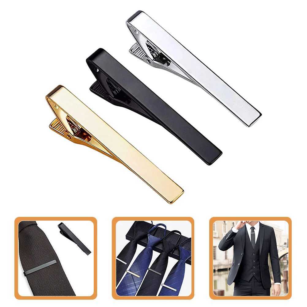3-piece tie clip black bar shirt Busin set mens regular classic W250111