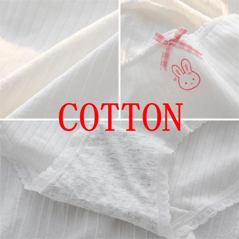 5Pcs/Set Soft Cotton Panties For Women Cute Girls Briefs Female Mid Waist Underwear Intimates Underpants Sexy Lingerie Shorts