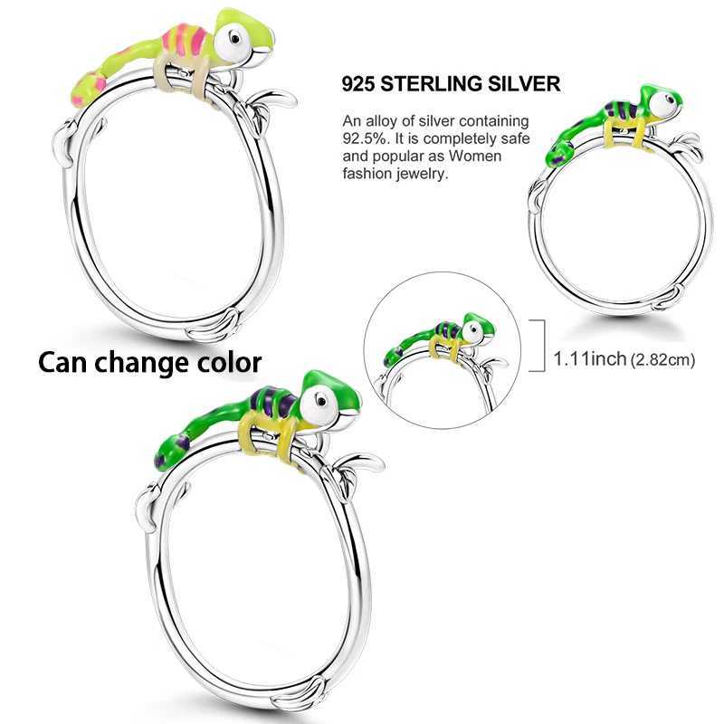 925 sterling silver rotating windmill cherry wreath can emit light and change color firefly chameleon ring W250111