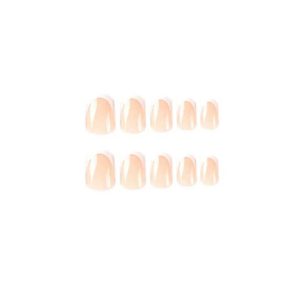 Black White Edge False Nails Fashion Short Square Full Cover Nail Tips French Detachable Press on Nails DIYXJ250110