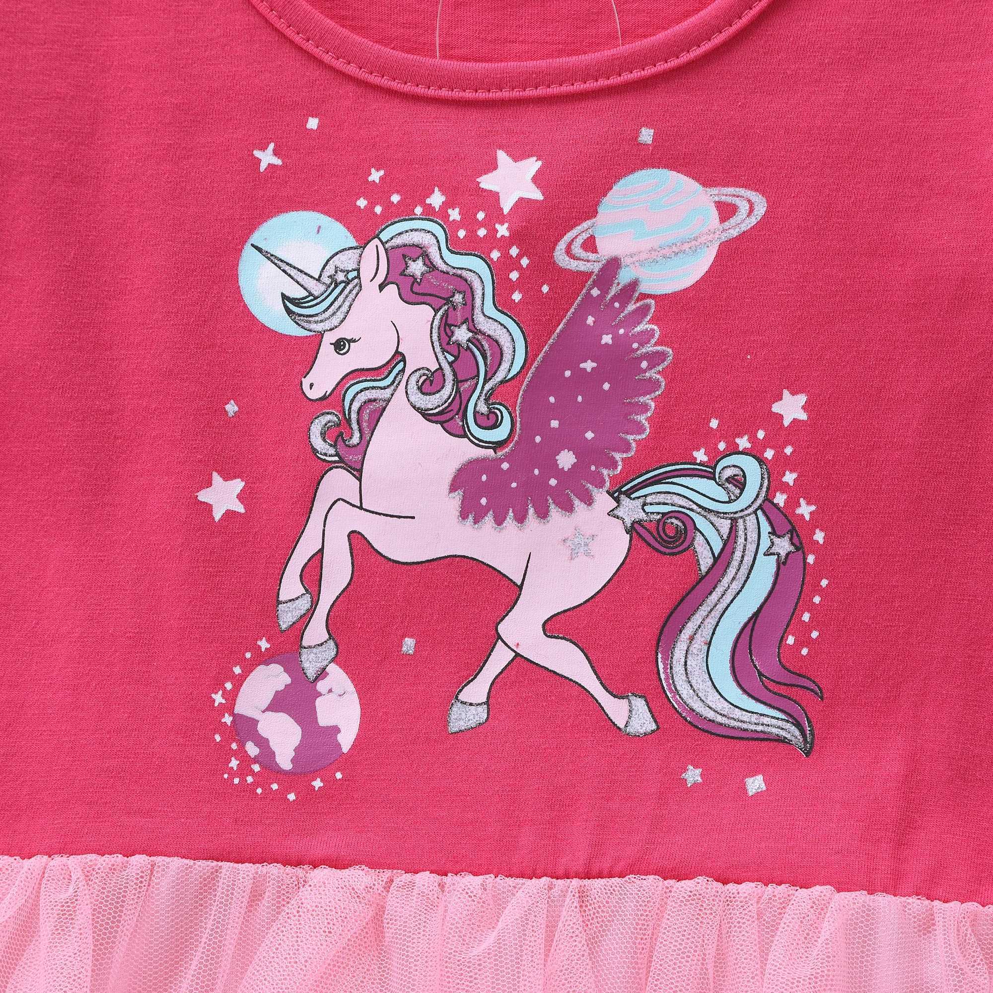 Girl Sleeping Cotton Printed Par Princess Cake Dress LH1705 W250111