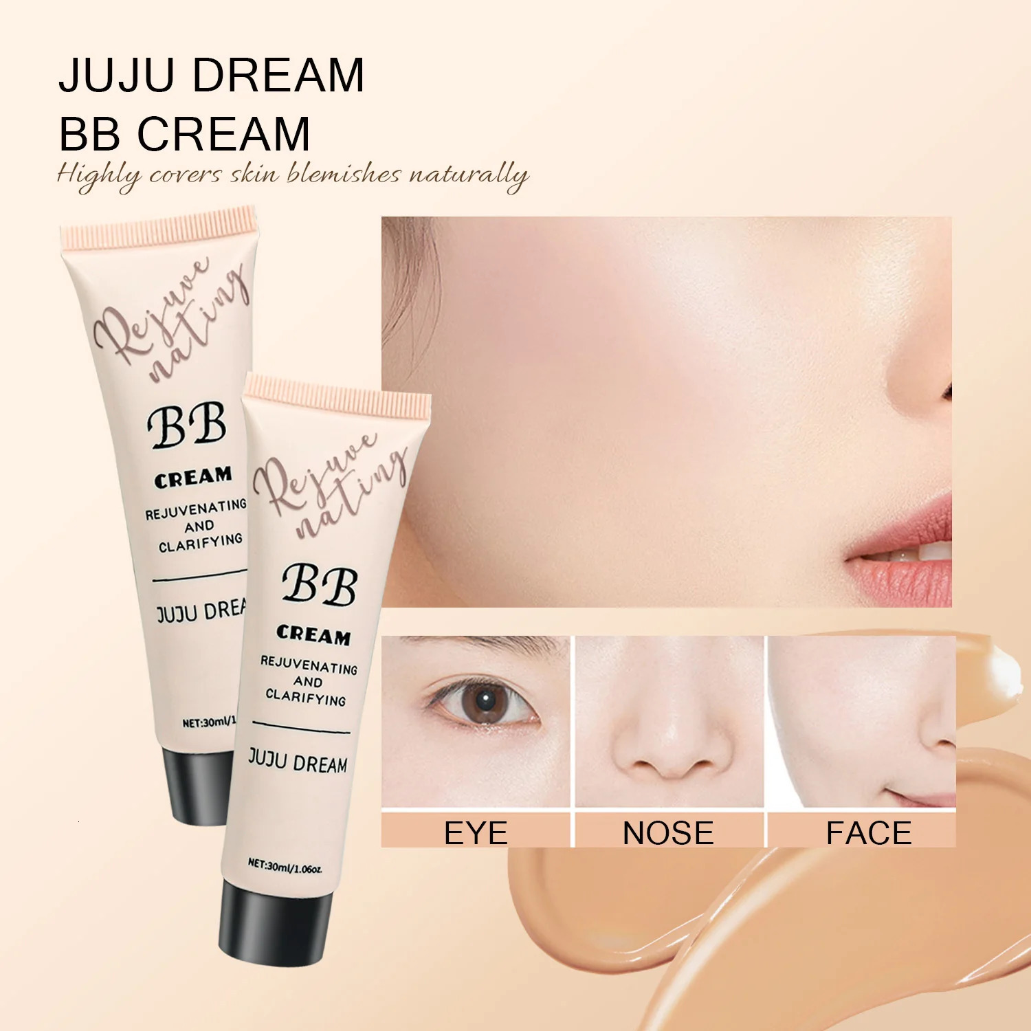 BB cream isolation liquid foundation moisturizing oil control longlasting makeup milk dry skin and no powder 241230