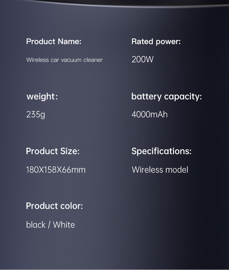 Cordless Portable Air Dust Collector/Vacuum Cleaner with 12000PA Strength Ideal for Cars and Homes