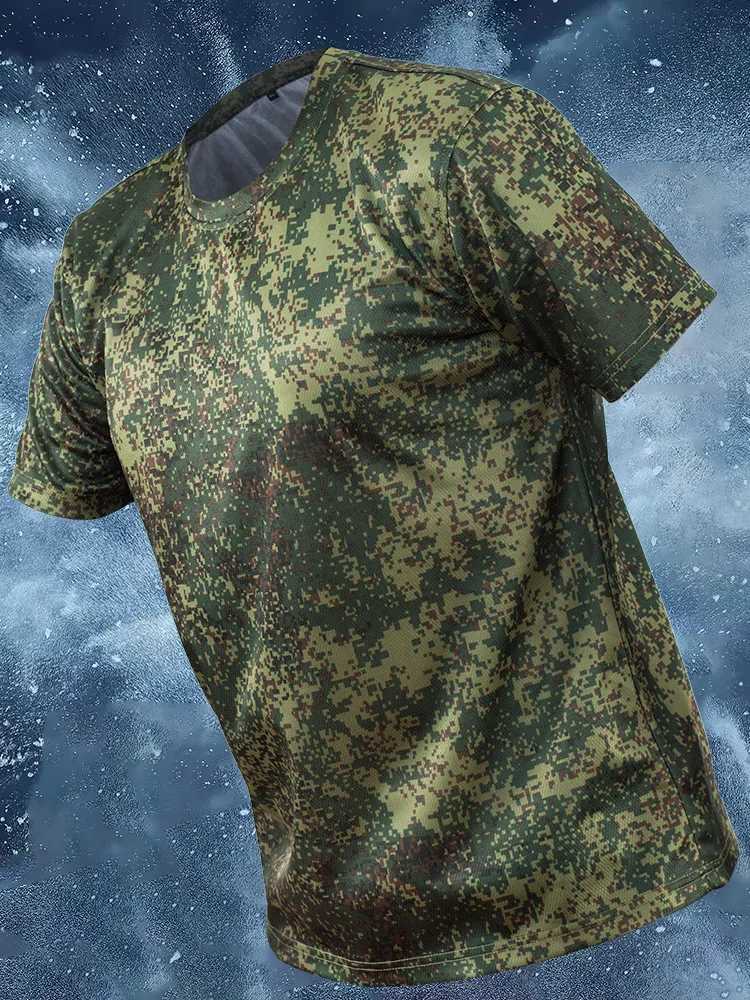 Short sleep quick drying T-shirt Russian EMR Little Green Man tactical T-shirt mens military fan ice silk camouflage outdoor W250111